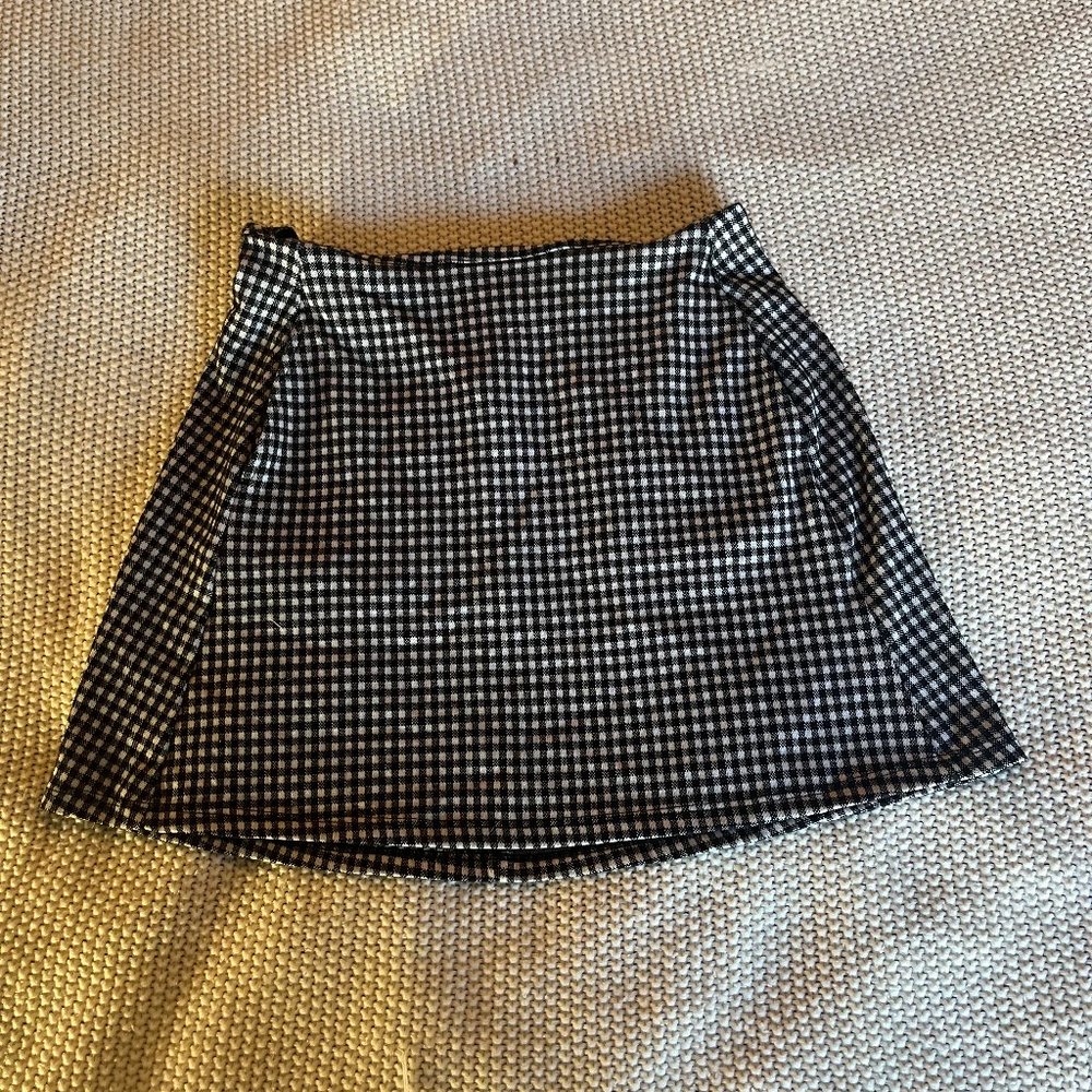 Gingham Print Skirt